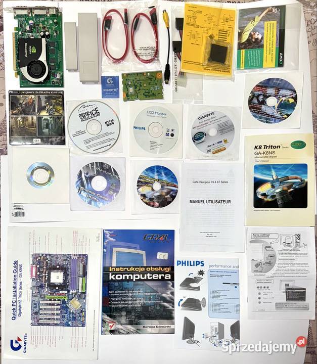 Zestaw komputerowy karta graficzna przewody Warszawa