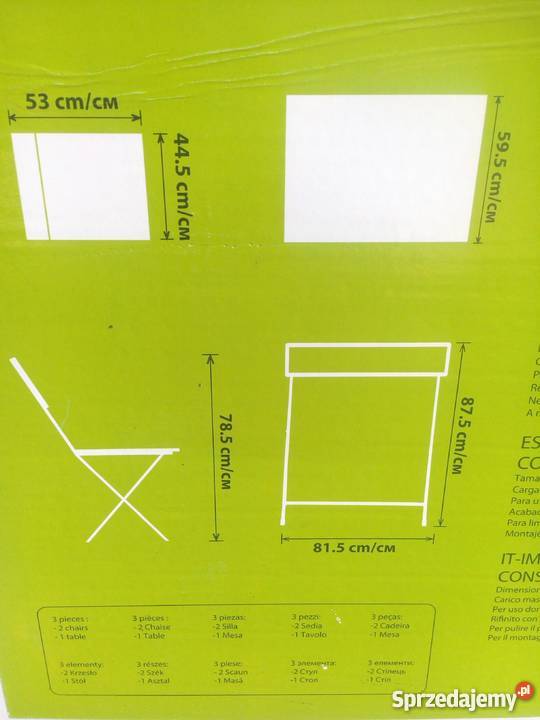 NAJTANIEJ Zestaw Mebli Balkonowych Stół Dwa śląskie Zabrze sprzedam