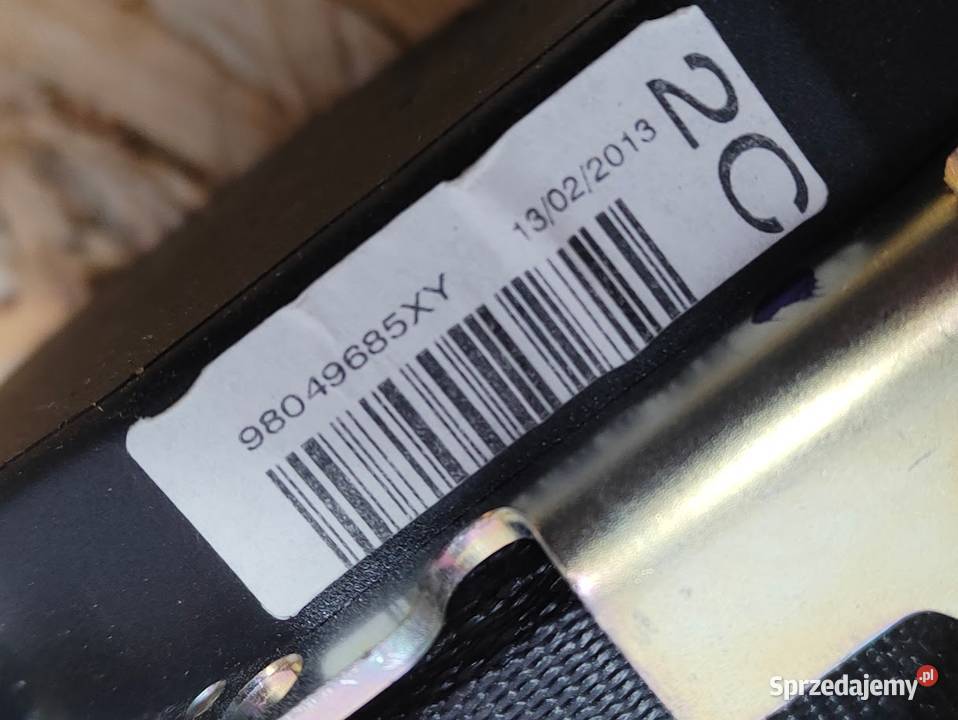 Pas Bezpieczeństwa Tył Środkowy Citroen CElysee wielkopolskie Pleszew sprzedam