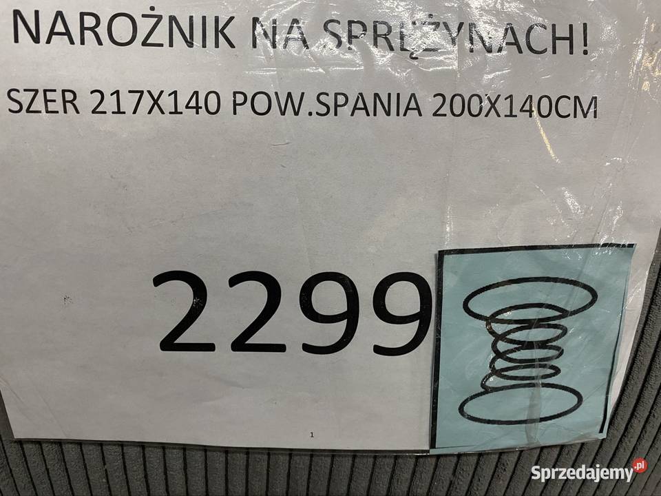 NAROŻNIK NA SPRĘŻYNACH 140cm kujawsko-pomorskie Chełmża