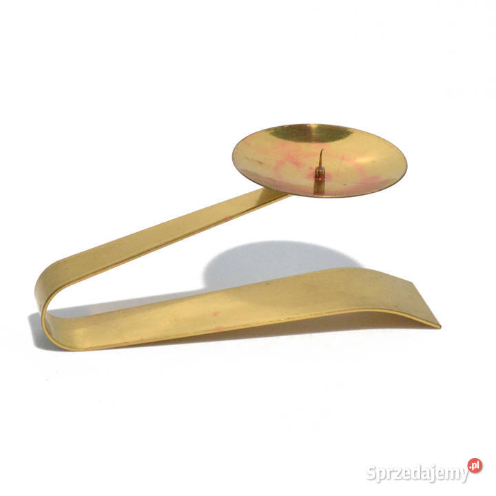 Mosiężny świecznik Belgia lata 70