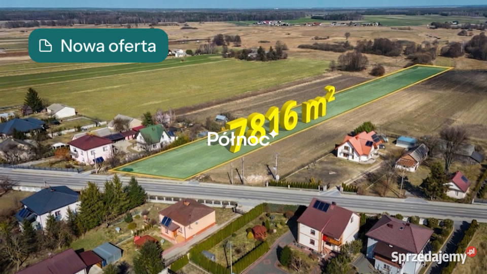 7816 m z potencjałem zabudowy gm Borki asfalt lubelskie Stara Wieś