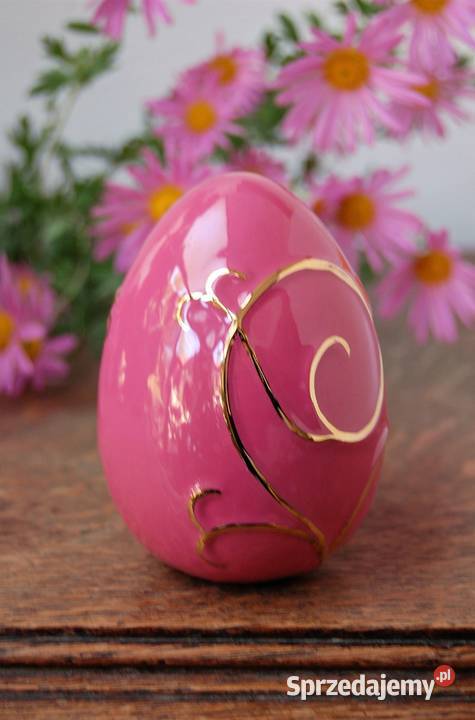 Jajo złocone ceramika Emaux de Longwy Francja lubelskie Lublin