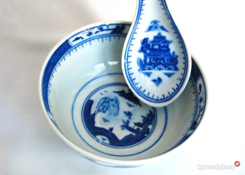 Chińska porcelanowa miska łyżka 6 porcelana
