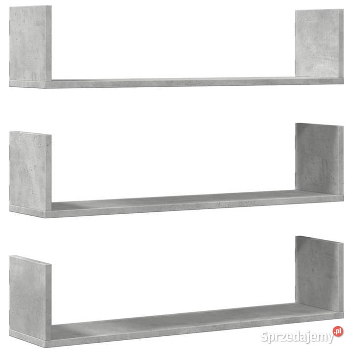 Półki ścienne 3 szarość betonu 80x18x18 WM853293 Warszawa sprzedam
