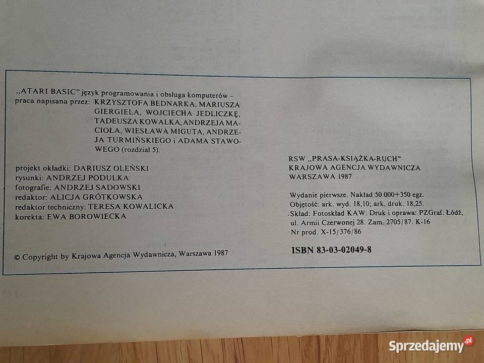 Atari Basic podręcznik programowania Polkowice