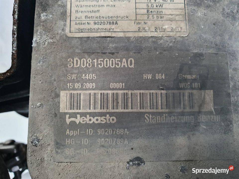 WEBASTO VOLKSWAGEN PHAETON II LIFT 3D0815005AQ Lipno
