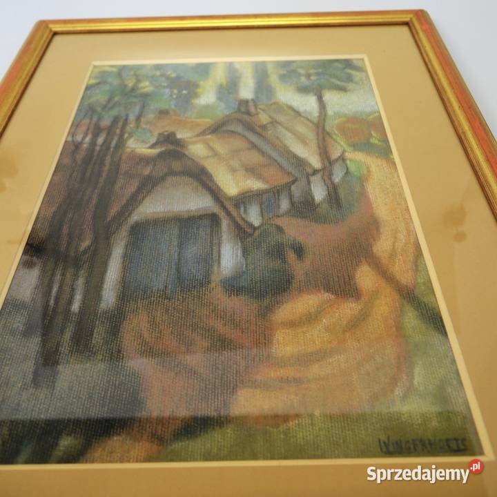 Pastel na kartonie Leo Vingerhoets Belgia poł Malarstwo Warszawa