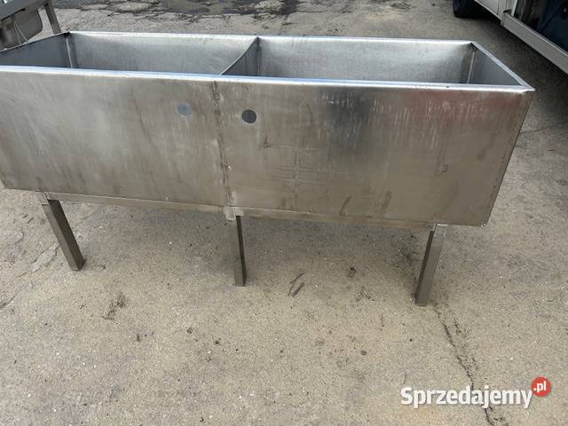 Basen gastronomiczny dwukomorowy ze stali sprzedam