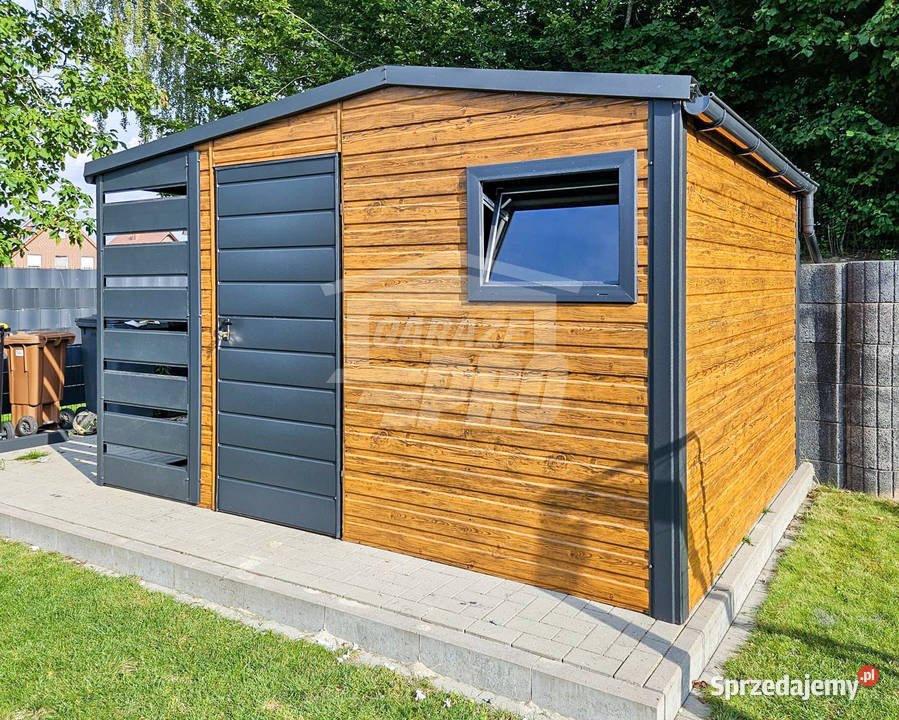 Schowek domek ogrodowy 3x25m wiata 1m drzwi okno Braniewo