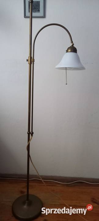 Mosiężna lampa podłogowa z ruchomym ramieniem 3 łódzkie Skierniewice