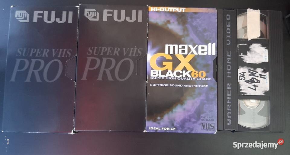 4x kaseta wideo VHS 60 180 minut użytenagrane Bydgoszcz