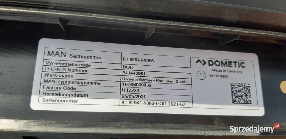 MAN TGX TG3 RAMKA OSŁONA OBUDOWA SZYBERDACHU Bieleń