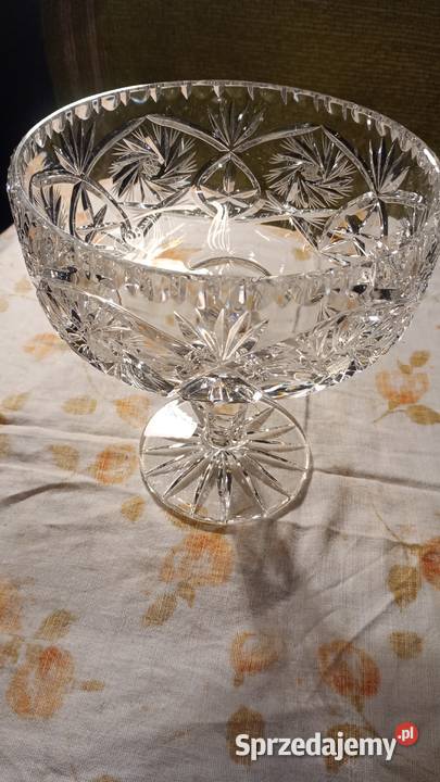 PIĘKNA PATERA KRYSZTAŁOWA NA NODZE Zielona Góra