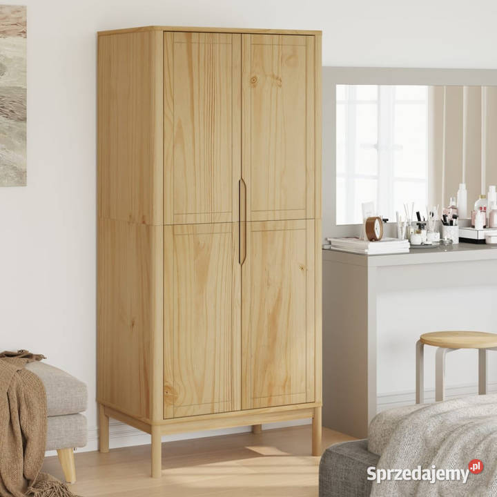 Szafa FLORO woskowy brąz 77x53x171 lite drewno