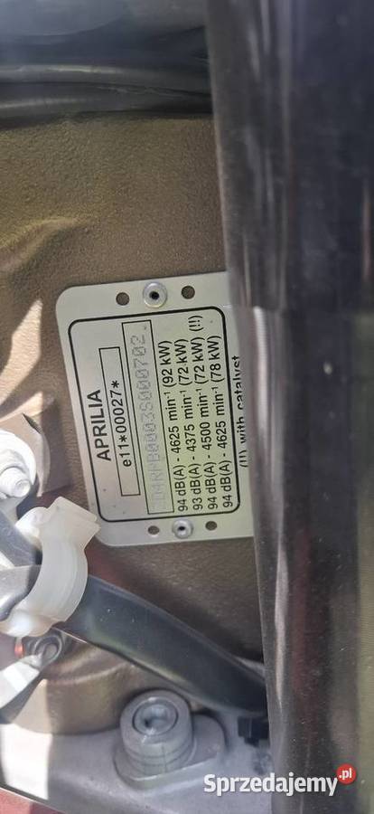 Aprilia Tuono 1000 Gen1 manualna Aprilia małopolskie Szymbark