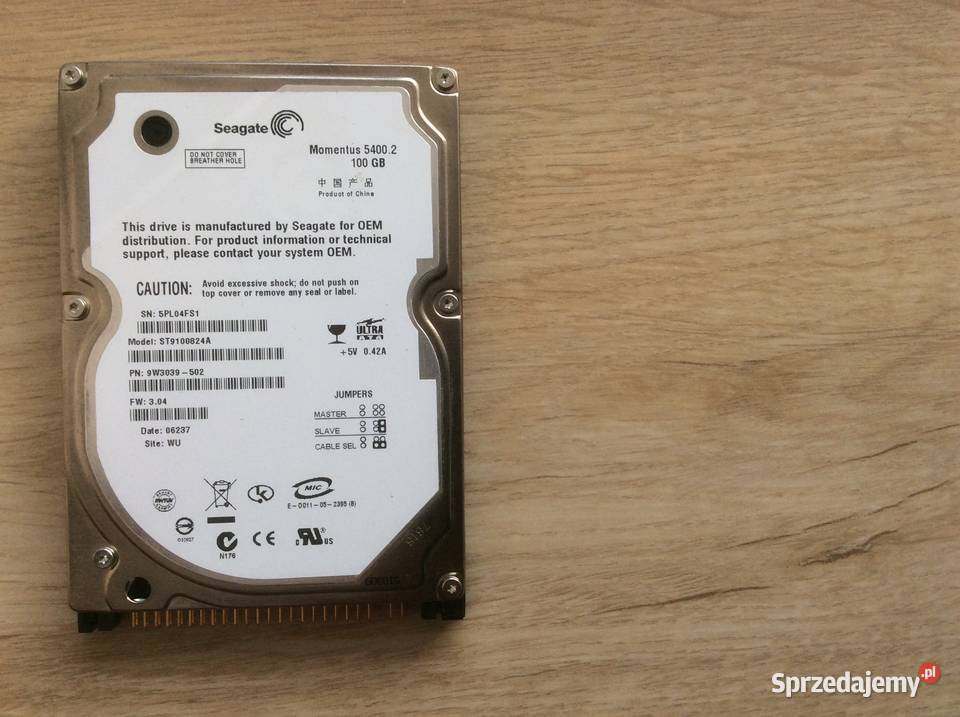 HDD 25 IDEATAPATA 100GBSeagate Momentus stan Łódź