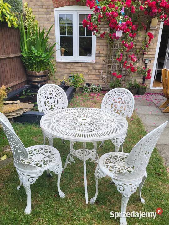 Komplet aluminiowych mebli ogrodowych francuski Ciepielów