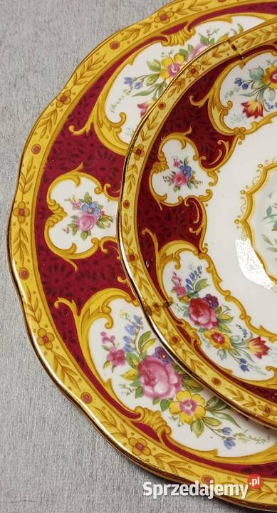 ROYAL ALBERT Lady Hamilton Burgundowy Zestaw Szczecin
