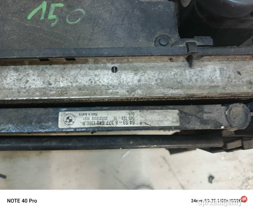 Komplet chłodnic BMW E46 20D 150 Części samochodowe Kijany