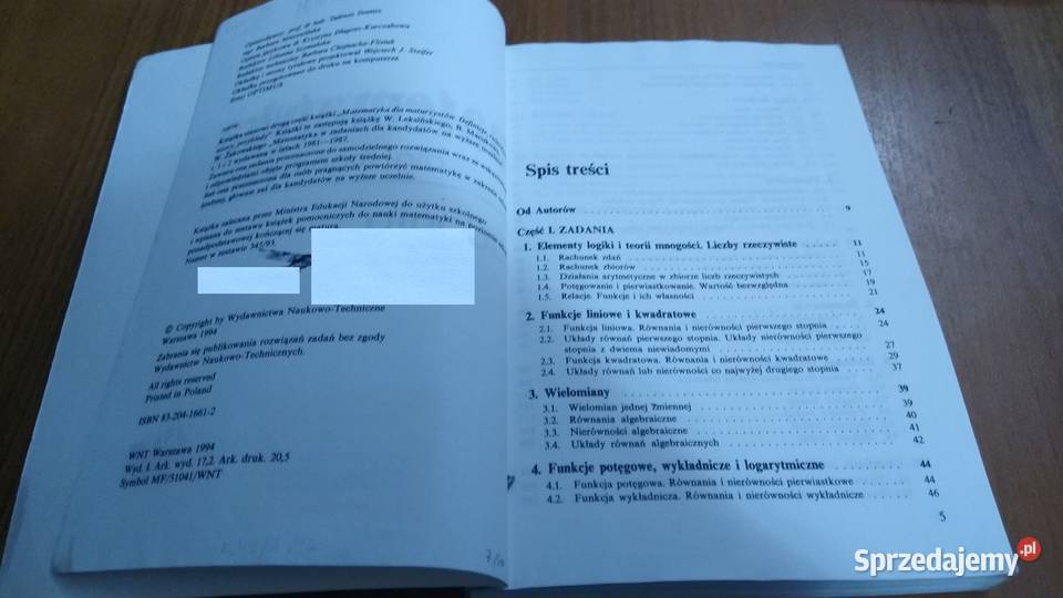 Matematyka maturzystów zadania Leksiński Macukow sprzedam