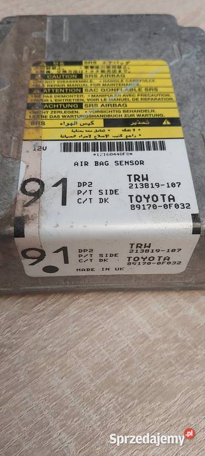 Moduł sensor Airbag TOYOTA COROLLA VERSO osobowe zachodniopomorskie