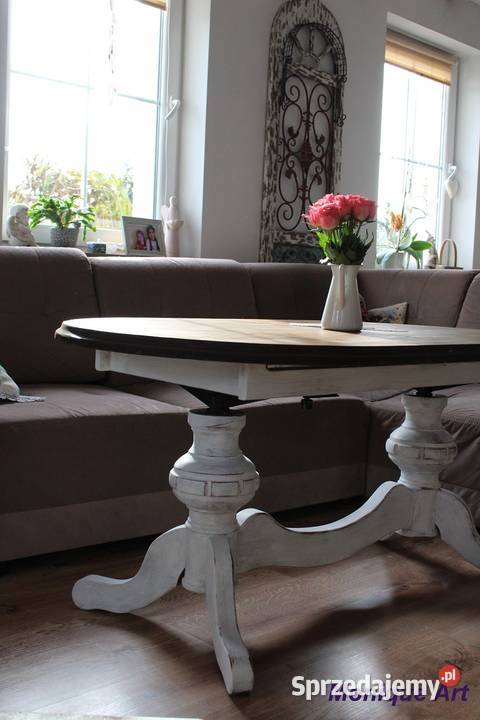 Rozkładany ławostół styl prowansalski