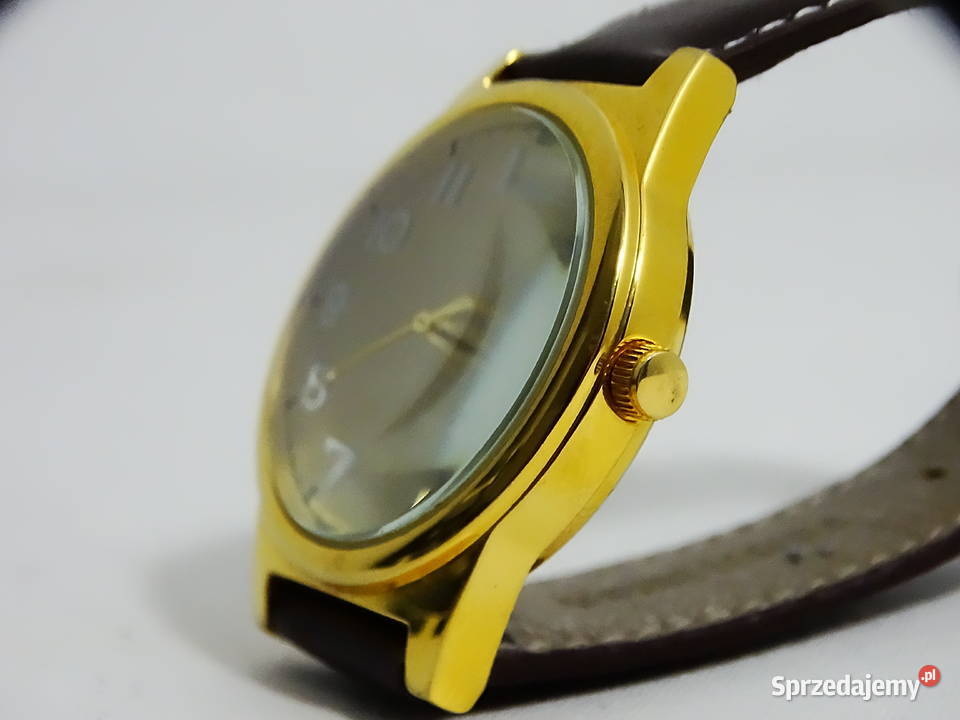 Klasyczny analogowy Quartz zegarek w złotym Biłgoraj