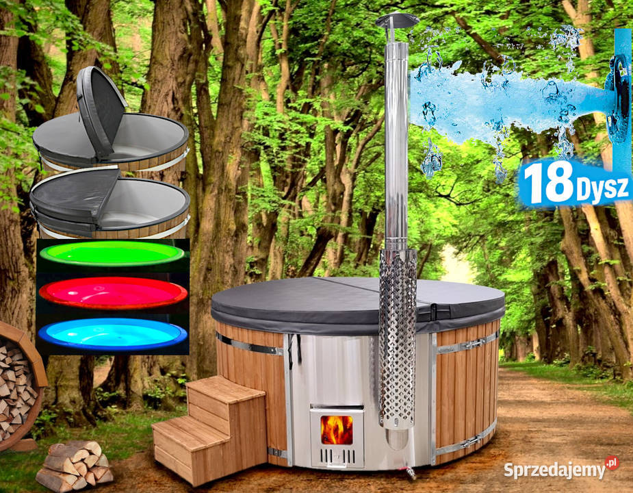 BALIA Ogrodowa Jacuzzi PIEC Hydromasaż 200 LED Nowy Targ