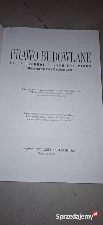 Prawo budowlane zbiór unikatowy wyd Dragowski Łęczyca