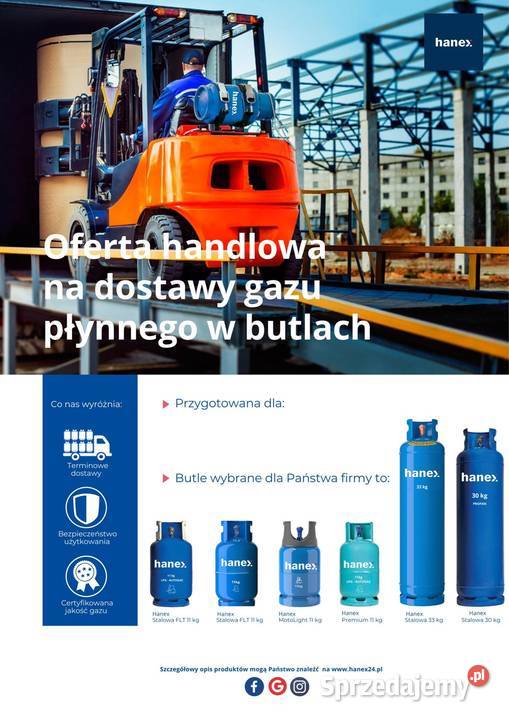 BUTLA GAZOWA DO WÓZKA WIDŁOWEGO BUTLA GAZOWA Barlinek