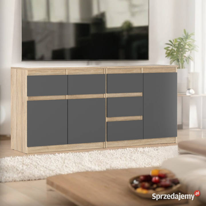 Komoda Z 5 Szufladami 160 Nowoczesna Szafka 160cm