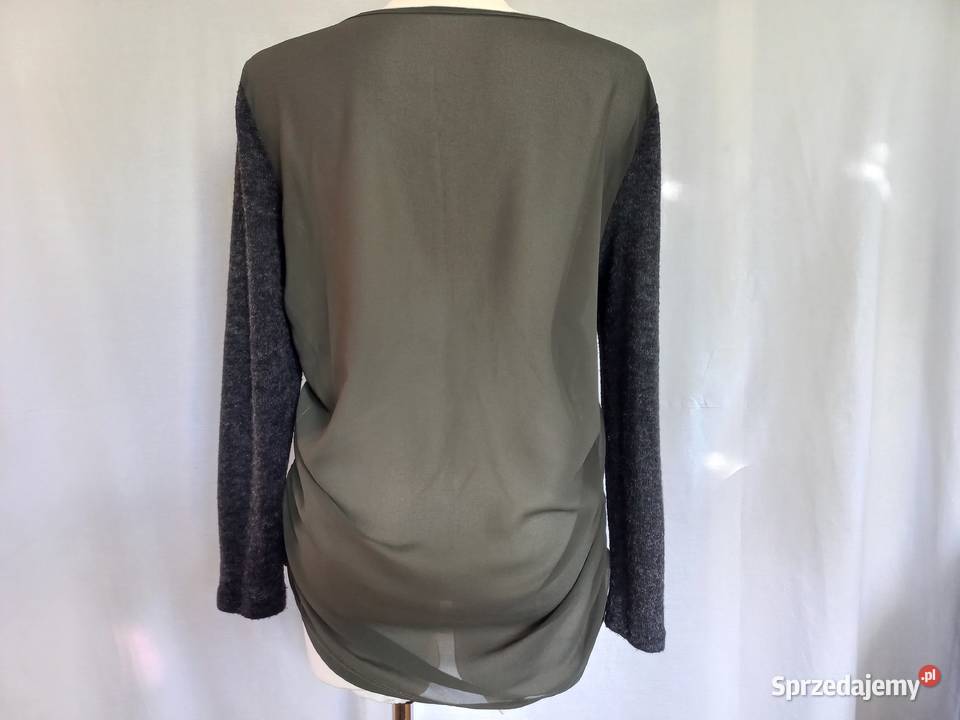 Bluzka szara Sweterek oliwka r L zielony Białystok