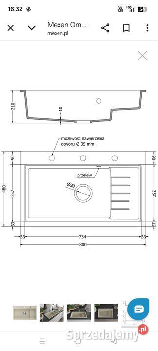 Zlewozmywak Mexen Świerczyniec sprzedam