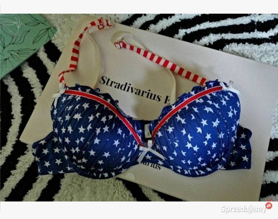 Nowy YORKER stanik biustonosz push up w print niebieski Leszno sprzedam