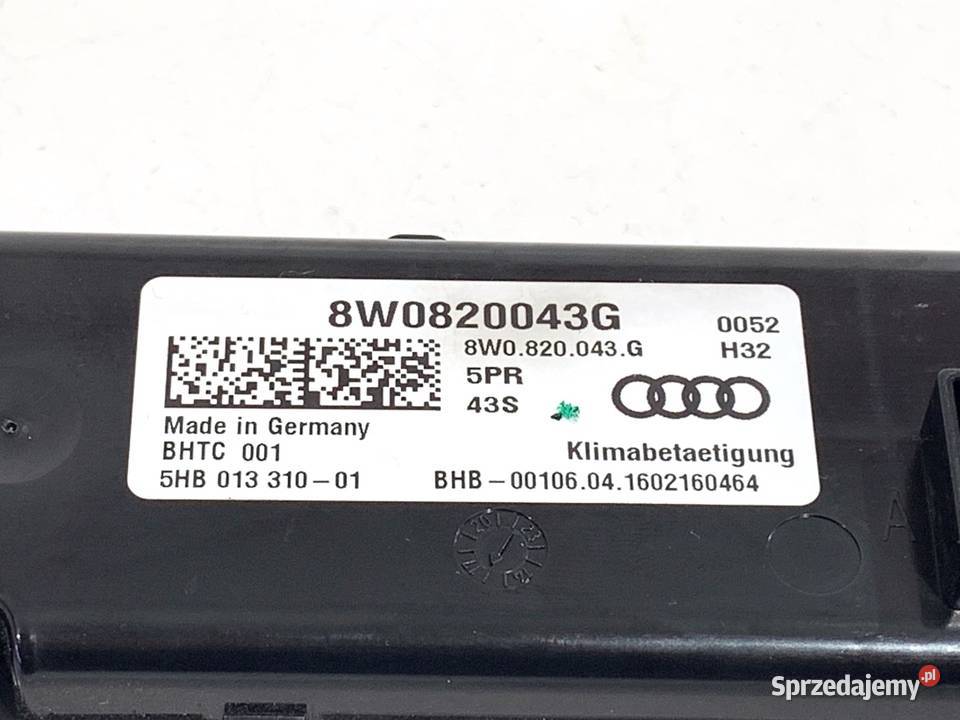 PANEL STEROWANIA NAWIEWU AUDI A4 B9 8W0820043G podkarpackie sprzedam