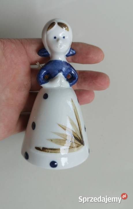 Porcelanowa figurka dzwonek vintage Holandia Porcelana i szkło