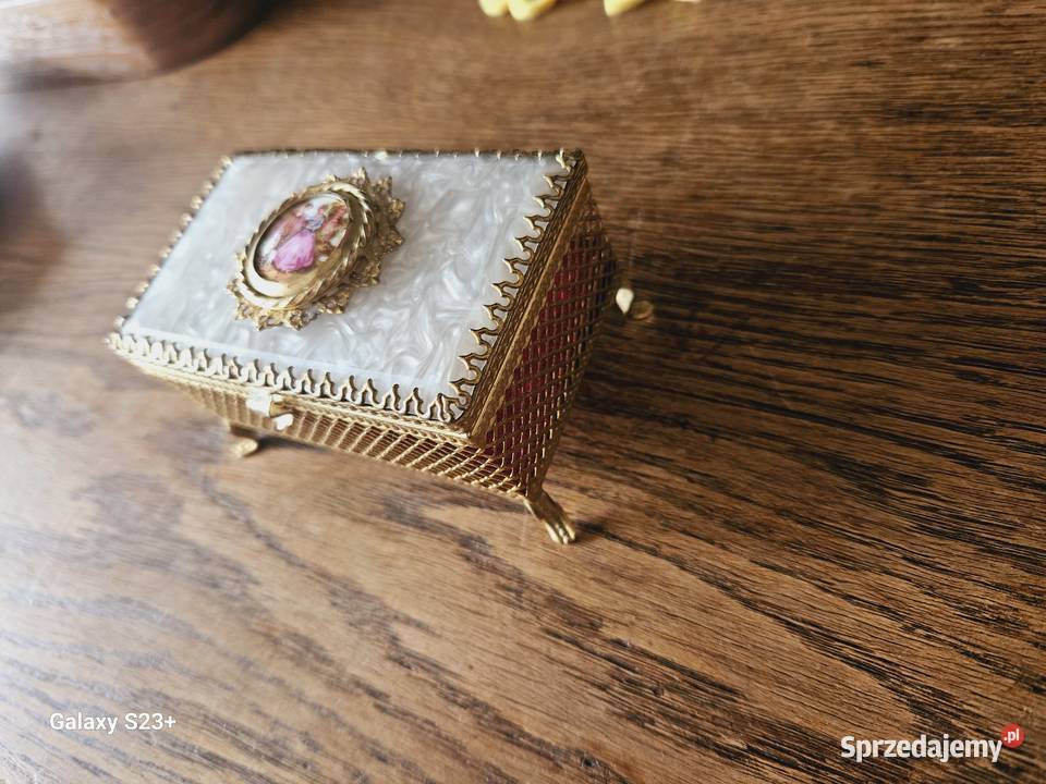 Szkatułka Francja piękna stara unikatowa retro Piastów