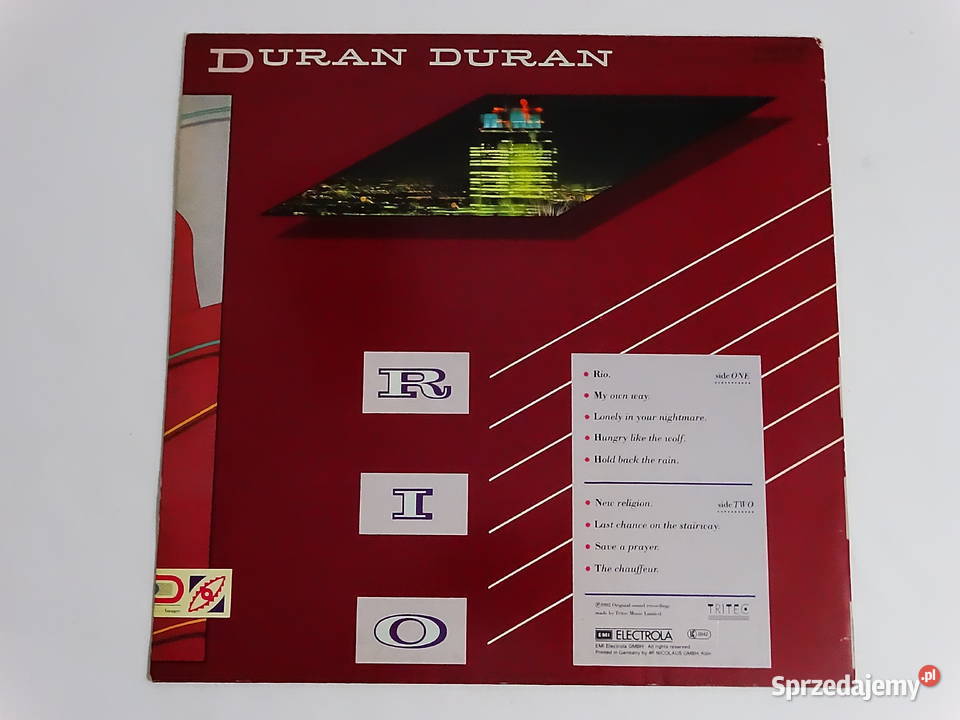 Duran Duran Rio pyta winylowa wydanie EMI Biłgoraj