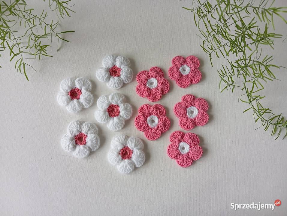 Szydełkowe kwiatki 55 Kwidzyn sprzedam