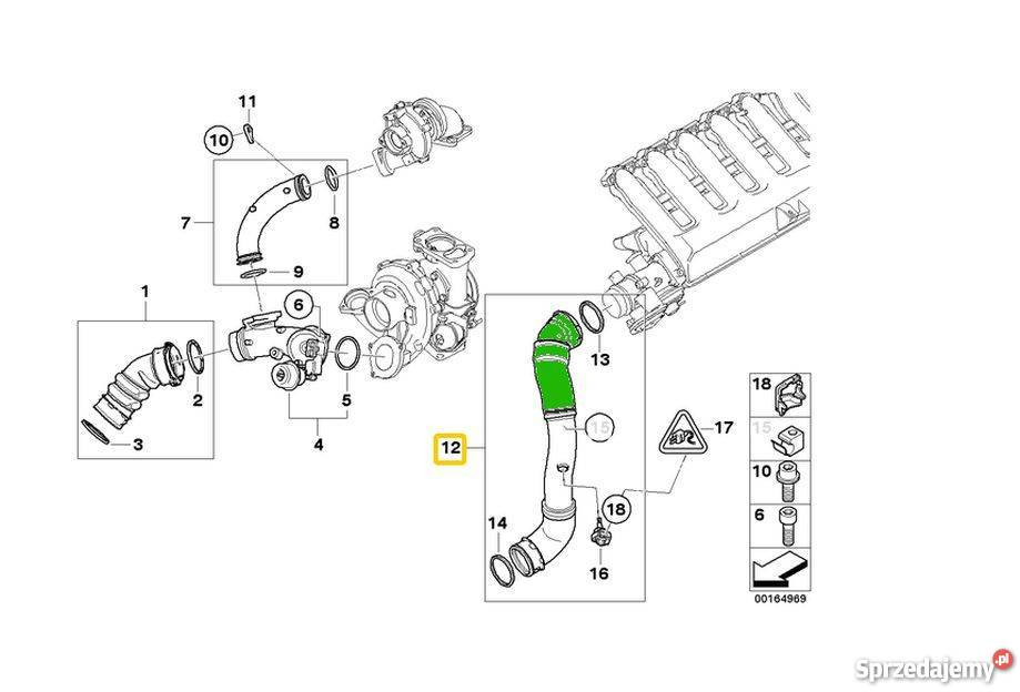 PRZEWÓD WĄŻ TURBINY BMW 11617799401 11617799402 śląskie Bielsko-Biała