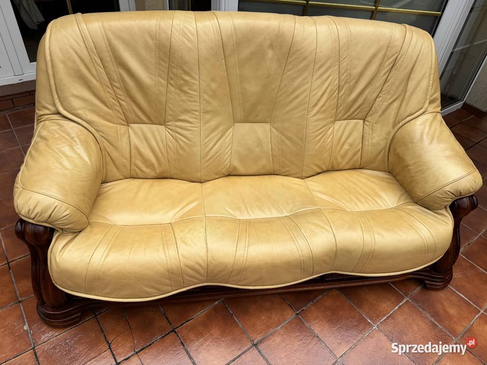 Wypoczynek skórzany stylowy kanapa skórzana mazowieckie Sulbiny