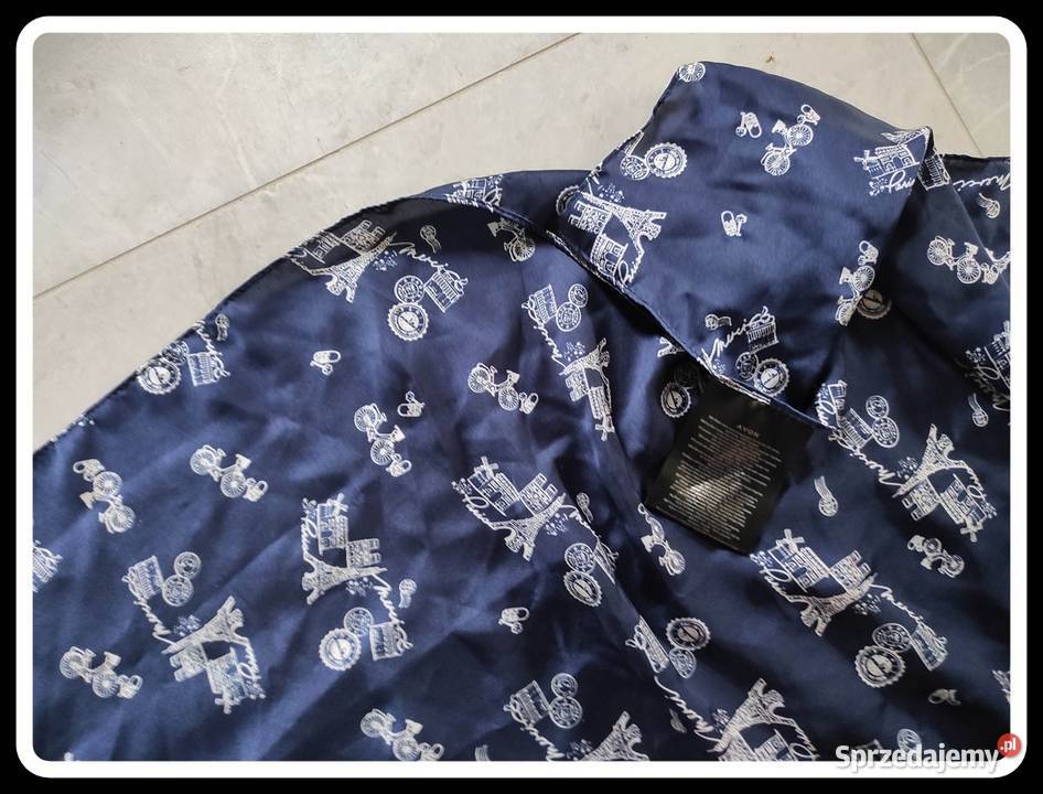 Granatowa chusta apaszka Avon wzorki 40 x 190 Płock