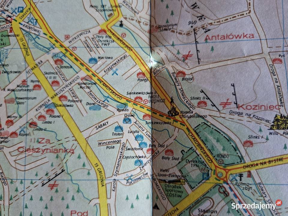 Zakopane plan miasta Kraków