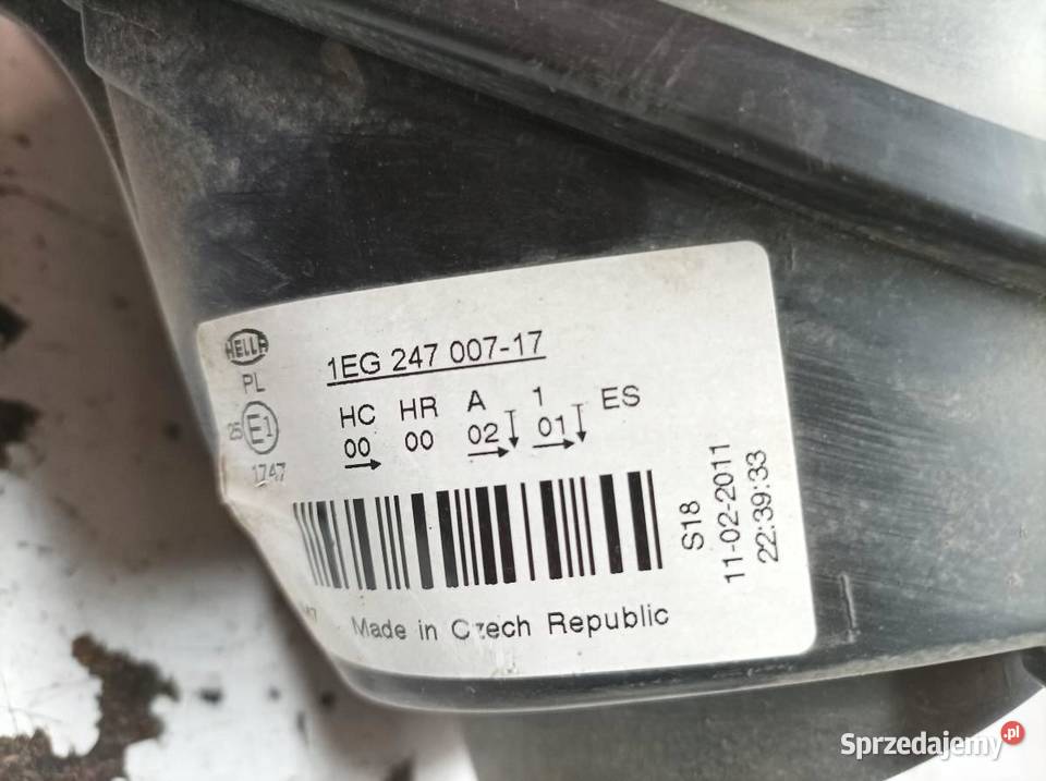 LAMPA PRZÓD LEWA EU 1EG24700717 VW Volkswagen sprzedam