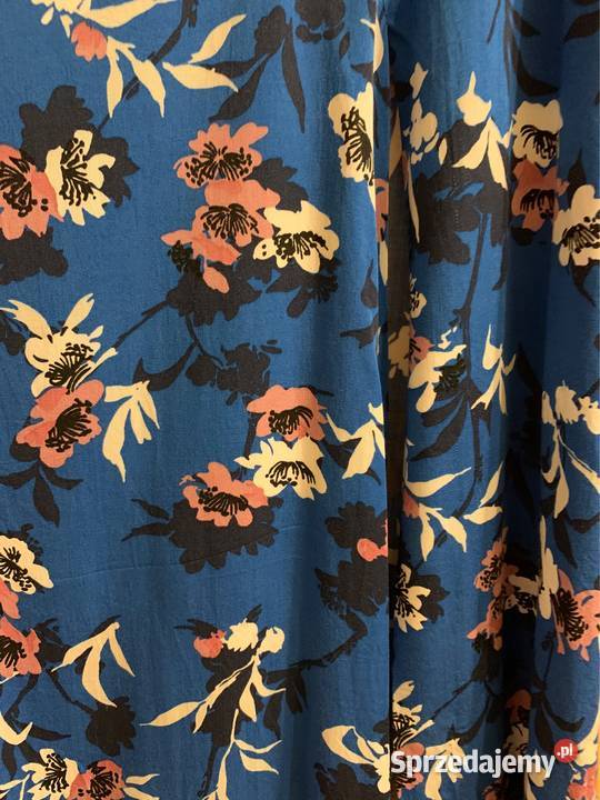 Zara spódnica damska XS wzorzysta niebieska Moda i Styl Częstochowa