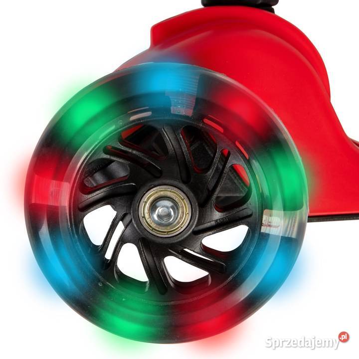 Czerwona balansowa hulajnoga składana trójkołowa Poznań