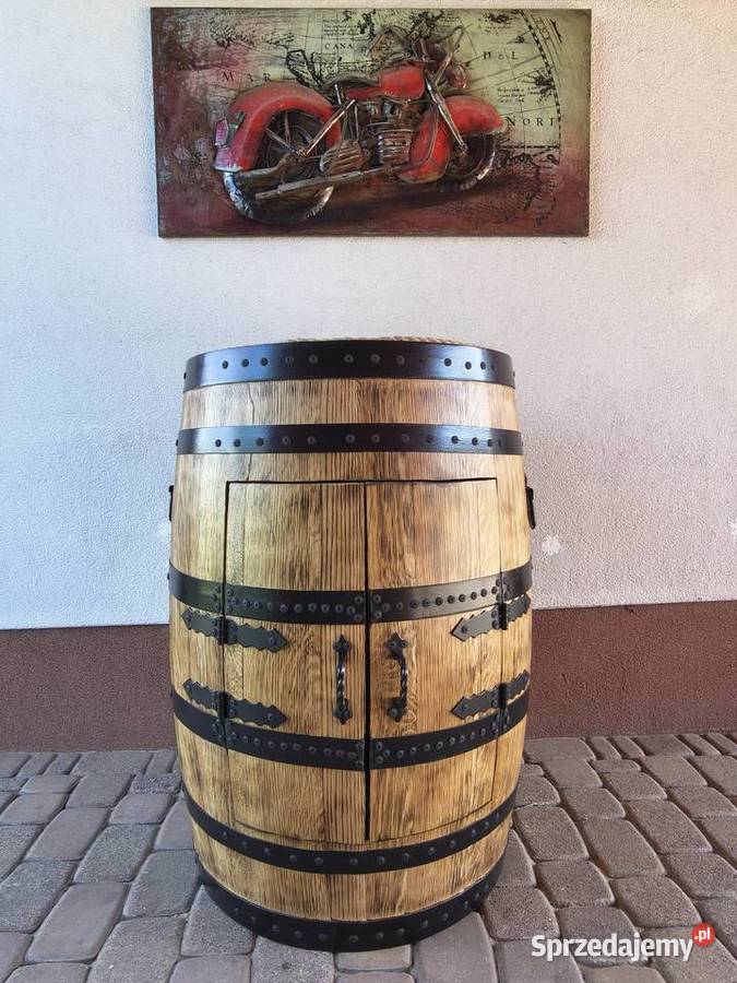 Opalany barek LED z beczki dębowej whisky