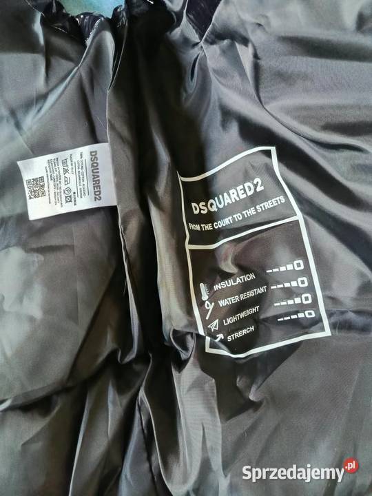 Kamizelka pikowana puchowa DSQ2 Dsquared2 czarny Odzież codzienna Białystok sprzedam