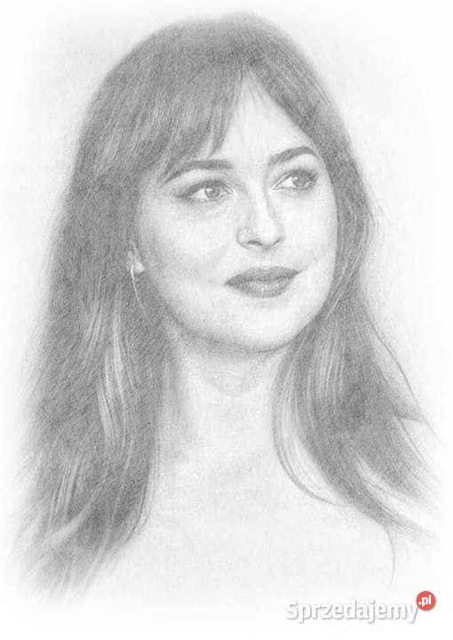 Rysunek wykonany ręcznie portret Kobiety Format a4